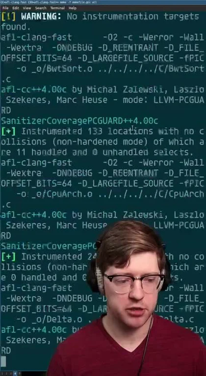 programmer frustrated with code compilation errors