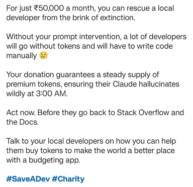 A developer rescue fundraising appeal