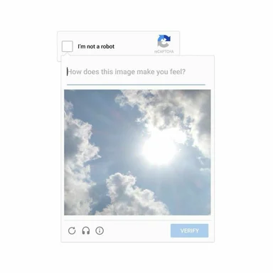 captcha image with sunny sky and clouds