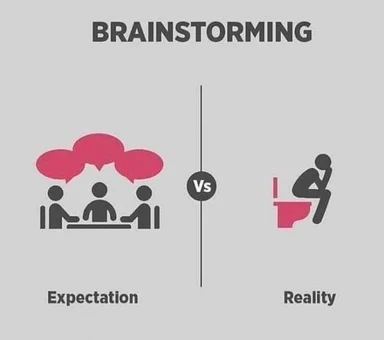 Brainstorming expectation vs reality
