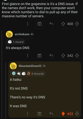 DNS issue meme
