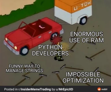 meme about python developers ram usage