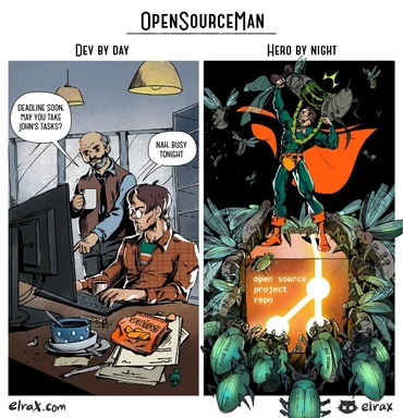 opensource superhero by night developer by day