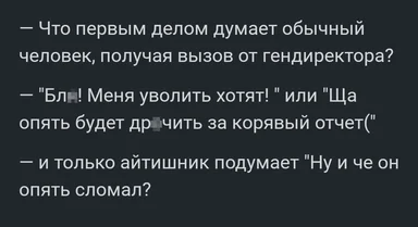 russian office worker vs developer reaction to ceo call