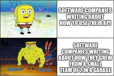 SpongeBob SquarePants meme about software companies