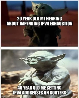 Yoda meme about IPv4 exhaustion