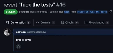 revert 'fuck the tests' prod is down