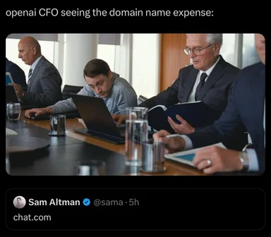 openai cfo shocked by domain name expense