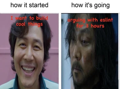 programmer frustrated with eslint