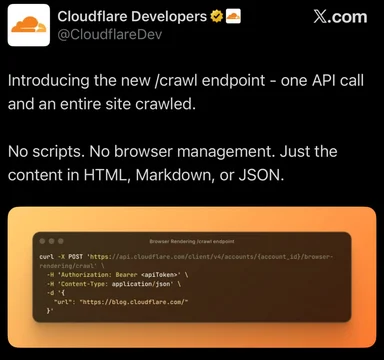 Cloudflare Developers API crawl endpoint meme