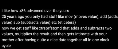 x86 instruction set evolution meme