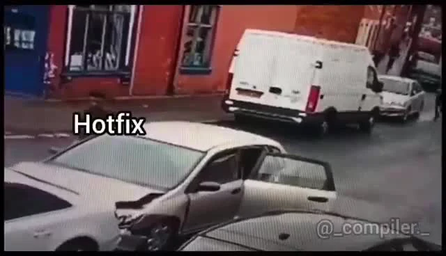 car crash hotfix meme