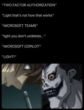 Joker reacts to Microsoft Teams and Copilot explaining two-factor authorization