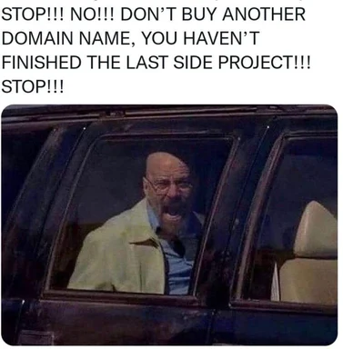 Heisenberg stopping someone from buying another domain name