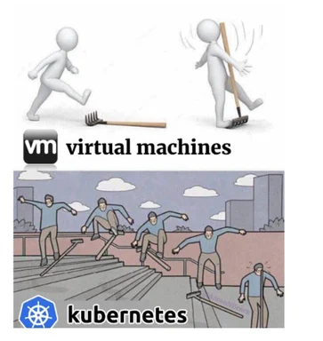 virtual machines vs kubernetes meme