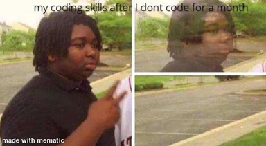 Blurry face meme of a man looking confused