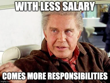 Bill Clinton meme: With less salary comes more responsibilities
