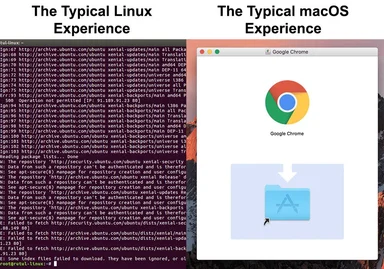 The Typical Linux Experience vs The Typical macOS Experience
