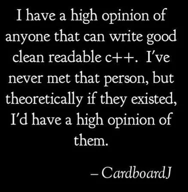 Quote about writing clean C++ code