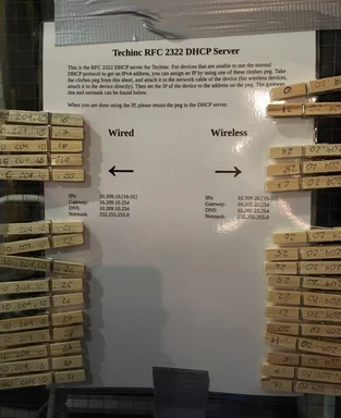 Clothespin hack for DHCP server IP assignment
