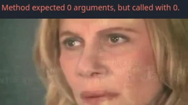 Confused woman with code error message