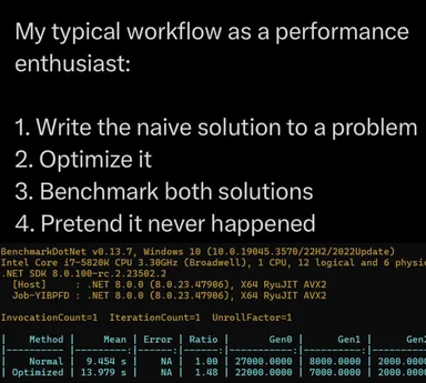 performance enthusiast workflow meme