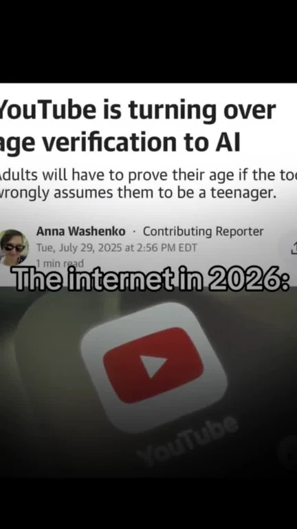 Meme about YouTube age verification by AI