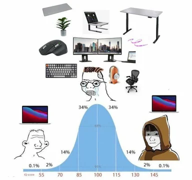 iq distribution with developer stereotypes