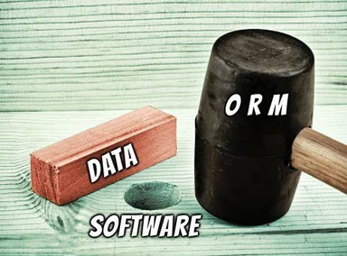 Data brick being smashed by ORM sledgehammer