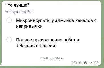 Anonymous poll meme with two options