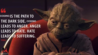 yoda meme coding is the path to the dark side