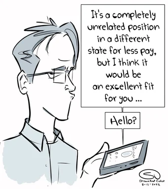 cartoon man looking at phone with surprised expression