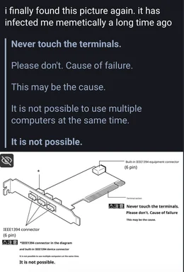 meme about touching computer terminals