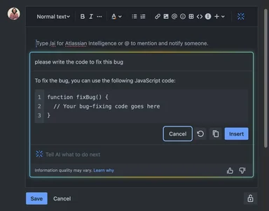 AI-assisted bug fixing code request