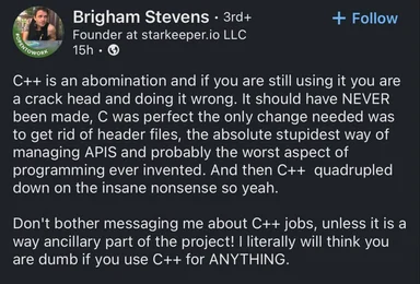 angry programmer rant about C++