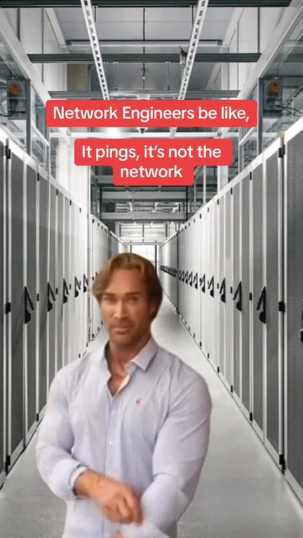 Network engineer humor, server room joke