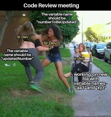 code review meeting meme