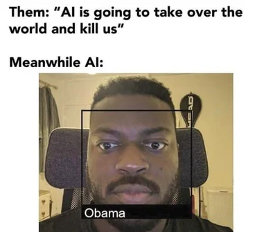 AI facial recognition error meme