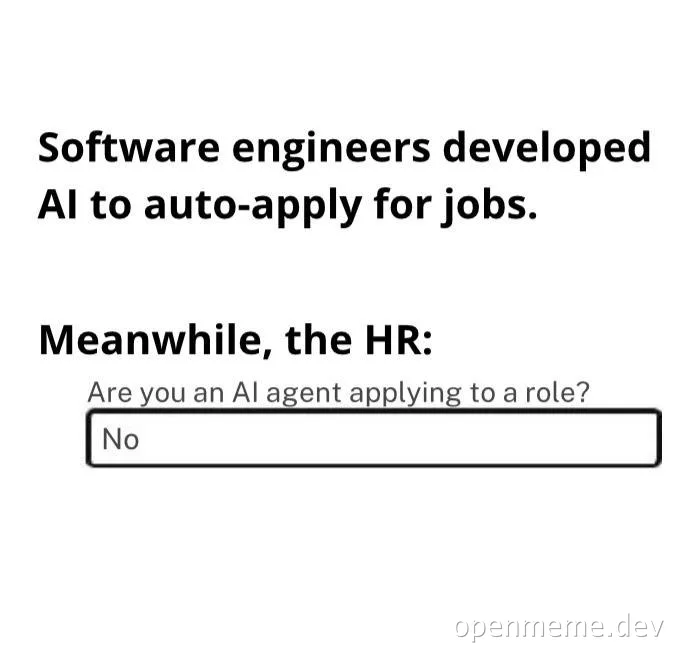 AI job application meme