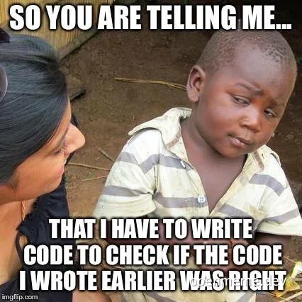 programmer frustrated with code testing