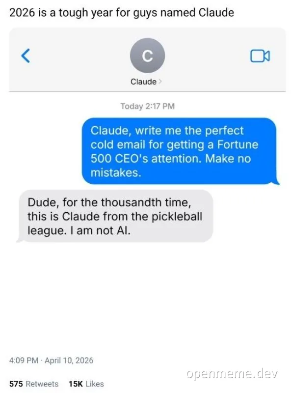 Claude AI chatbot confused with person named Claude