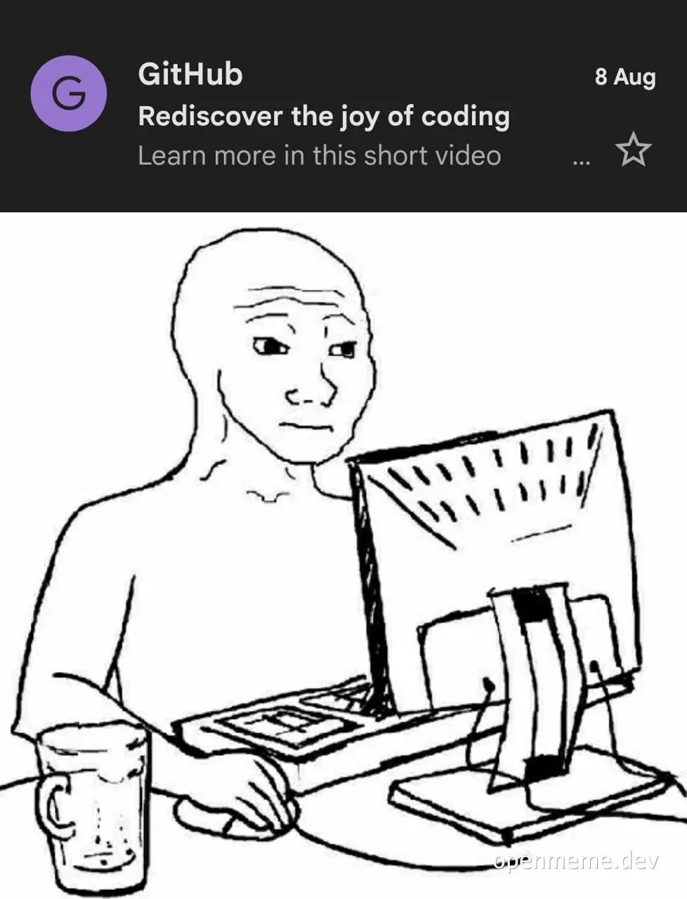 disappointed programmer sitting at computer