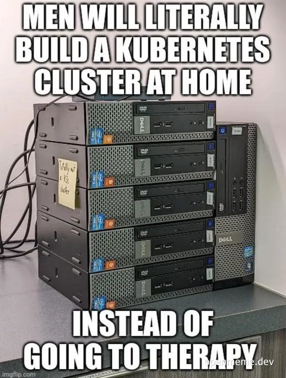 servers stacked to build a kubernetes cluster