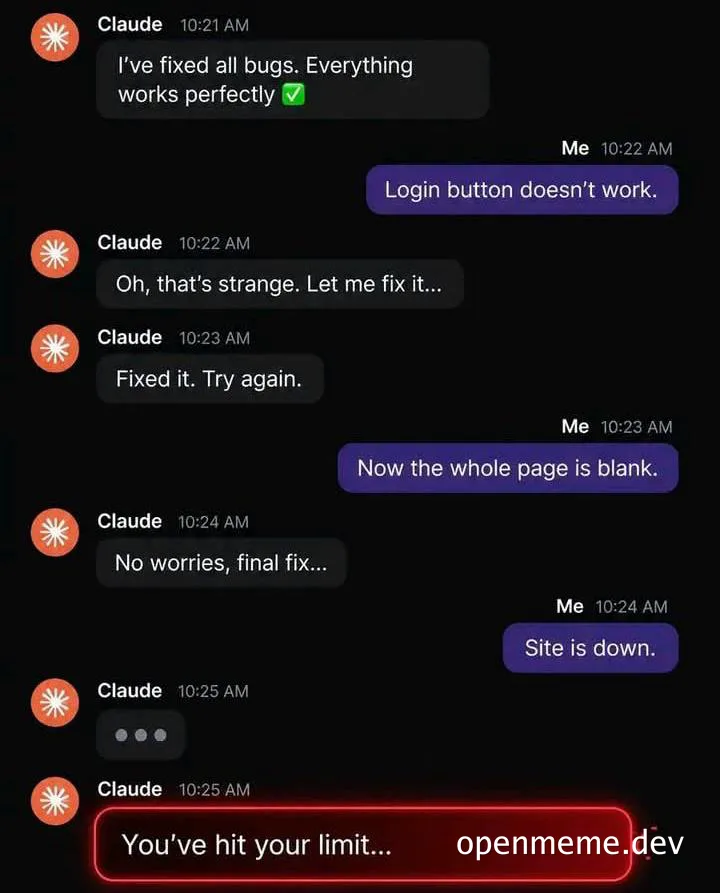 chatbot conversation about fixing bugs