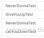 Rick Astley lyrics parody with testing phrases