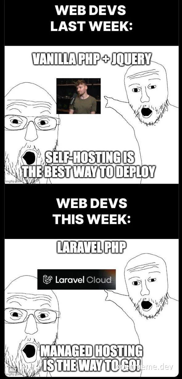 web devs opinion change on hosting php