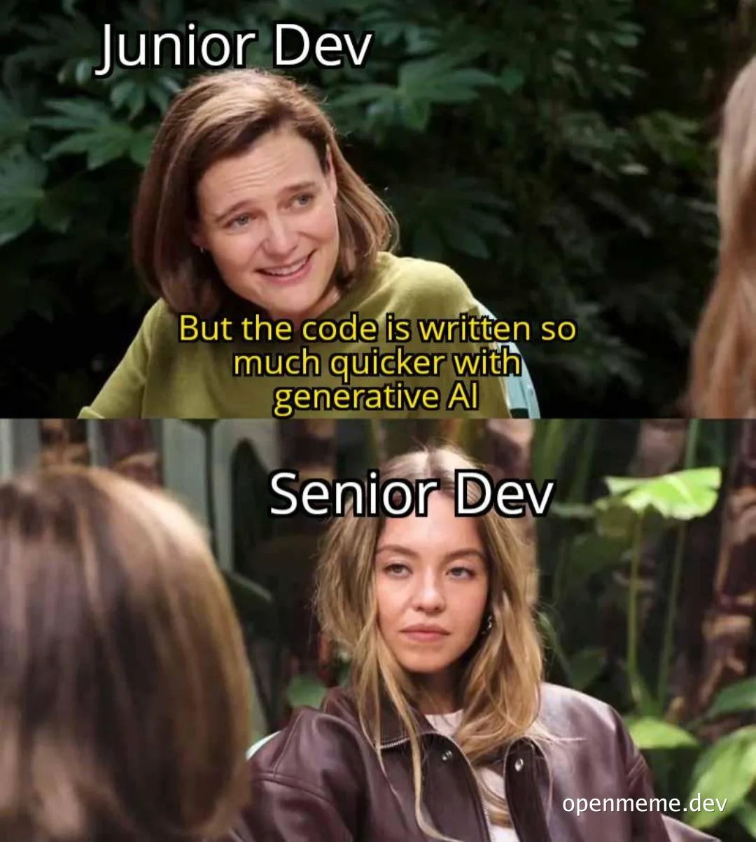 junior-dev-vs-senior-dev-generative-ai-code-speed-meme