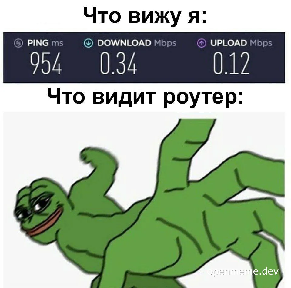 slow-internet meme with pepe the frog