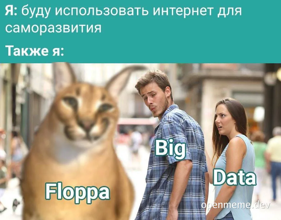 Floppa big data meme
