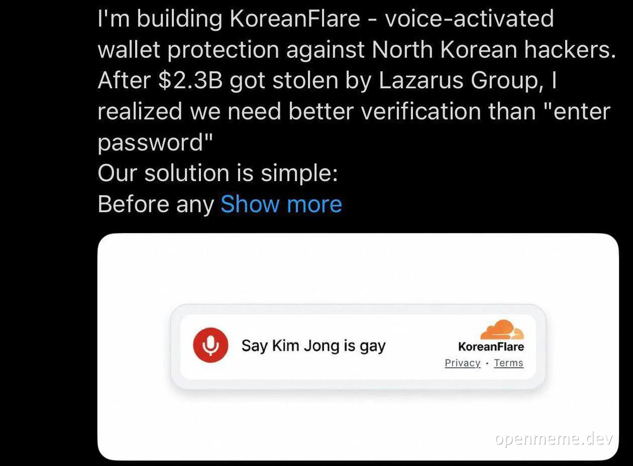 voice-activated wallet protection against North Korean hackers